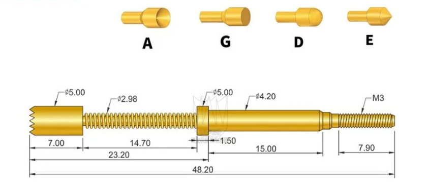 華榮華420*4820大電流彈簧針15A測試針